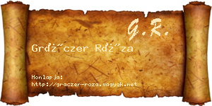 Gráczer Róza névjegykártya